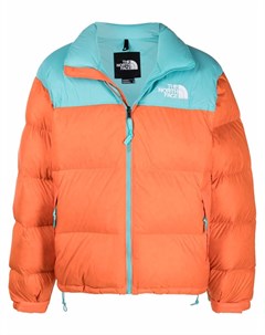 Пуховик в стиле колор блок The north face