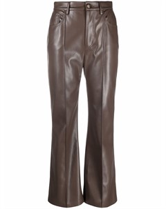 Расклешенные кожаные брюки Nanushka