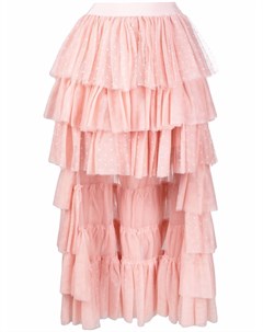 Юбка из тюля пуэн деспри с оборками Red valentino