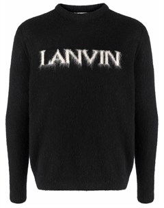 Джемпер вязки интарсия с логотипом Lanvin
