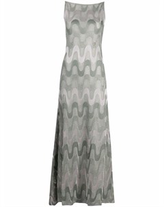 Длинное платье с узором зигзаг M missoni