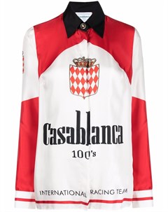 Шелковая рубашка с принтом Casablanca