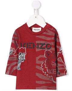 Футболка из органического хлопка с принтом Kenzo kids