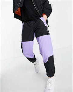 Светло фиолетовые джоггеры в стиле колор блок Adventure Adidas originals
