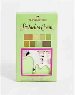 Палетка теней для век Mini Pistachio Cream Chocolate I heart revolution