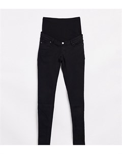 Черные джинсы со вставкой поверх живота Jamie Topshop maternity