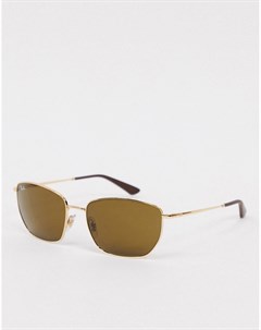 Солнцезащитные очки Rayban с линзами шестиугольной формы в золотистой оправе Ray-ban®