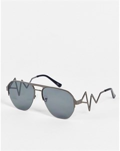Солнцезащитные очки с отделкой на оправе и черными стеклами Jeepers peepers