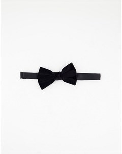 Черный бархатный галстук бабочка Asos design