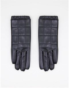 Черные перчатки из искусственной кожи Svnx