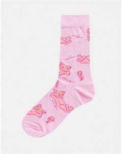 Носки до щиколотки с розовыми кошками Asos design