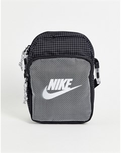Черная сумка через плечо из ткани рипстоп Heritage Nike