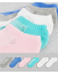 6 пар низких носков разных цветов Polo ralph lauren
