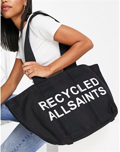 Черная сумка шоппер Allsaints
