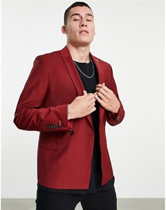 Рыжевато коричневый двубортный пиджак Twisted tailor