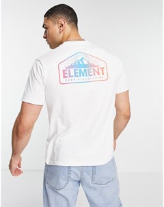 Белая футболка с принтом на спине Malta Element