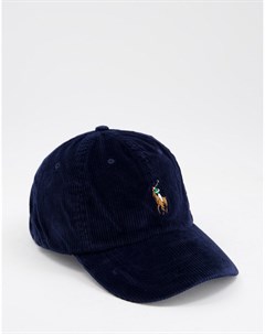 Темно синяя кепка с логотипом в виде наездника поло Polo ralph lauren