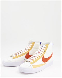 Кроссовки кремового цвета и цветов заката Blazer Mid 77 Nike