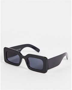 Черные прямоугольные солнцезащитные очки Aggy Monki