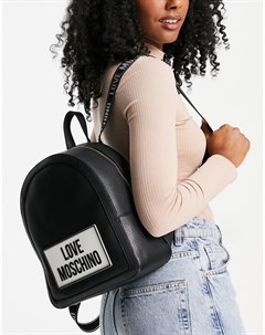 Черный рюкзак с большим логотипом Love moschino