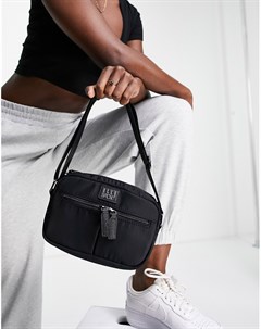 Черная нейлоновая сумка через плечо с двумя карманами Elle sport