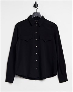 Черная рубашка в стиле вестерн Vero moda