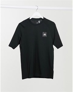 Черная футболка с нашивкой с логотипом Adidas Training BOS Adidas performance