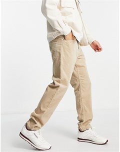 Свободные бежевые брюки из вельвета в рубчик Newel Carhartt wip