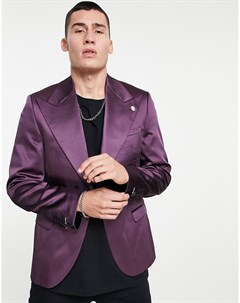 Фиолетовый костюмный пиджак с широкими лацканами Twisted tailor