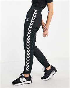 Классические спортивные брюки черного цвета с лампасами Hummel