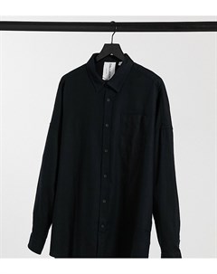 Фланелевая рубашка выбеленного черного цвета с длинными рукавами Collusion
