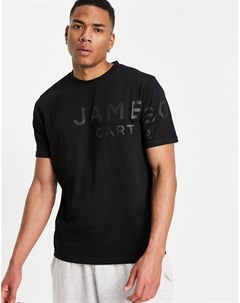 Черная футболка с логотипом Billie Jameson carter