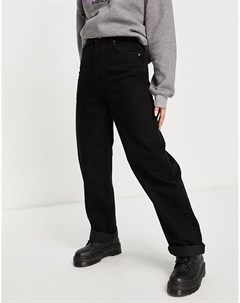 Oversized джинсы в винтажном стиле выбеленного черного цвета One Topshop