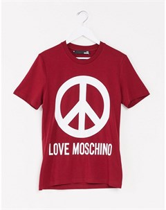 Футболка с символом мира Love moschino
