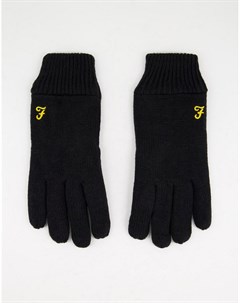 Черные перчатки с логотипом Farah