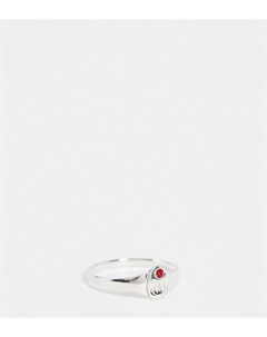 Кольцо из стерлингового серебра с искусственным рубином для рожденных в июле Kingsley ryan