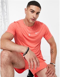 Персиковая футболка Miler Nike running