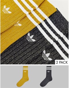 Набор из 2 пар блестящих носков разных цветов adicolor Adidas originals