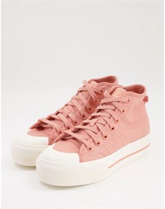Кроссовки пыльно розового цвета на платформе Nizza Platform Adidas originals