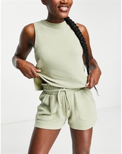 Шалфейно зеленые пижамные шорты из трикотажа Выбирай и Комбинируй Asos design