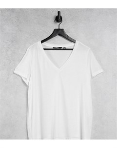 Белая футболка с V образным вырезом Vero moda curve