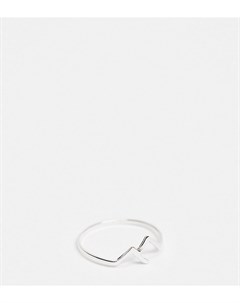 Серебряное кольцо в виде двойной стрелы Kingsley ryan curve