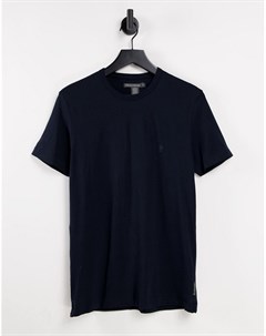 Темно синяя футболка с круглым вырезом French connection