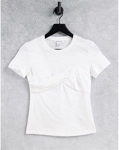 Белая футболка с подкладкой в виде лифа бюстье Urban revivo
