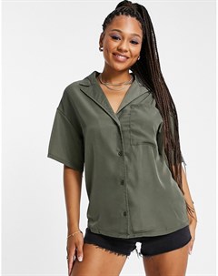 Oversized рубашка цвета хаки от комплекта x Naomi Genes In the style