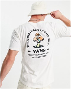 Светлая футболка с принтом на спине Fun Guy Vans