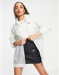 Белая куртка с логотипом из прозрачной ткани Nike
