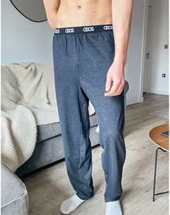 Темно серые пижамные штаны Asos design