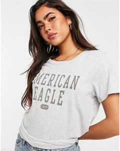 Серая классическая футболка American eagle