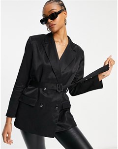 Черный пиджак с поясом от комплекта Carena French connection